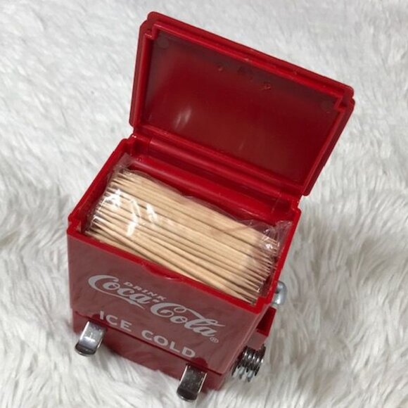 Vintage Coca-Cola Toothpick Dispenser w/ Toothpicks - Picture 5 of 14